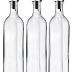 Pack 3 Botellas Para Aceite Vinagre Y Soya 500 Ml