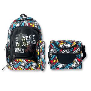Pack Mochila Lonchera 45cm Juvenil Y Escolar Cycling