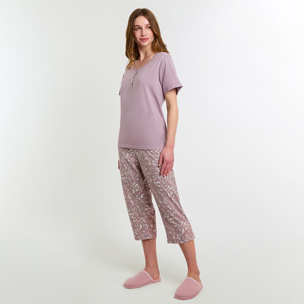 Pijama Capri Manga Corta Mujer Lesage image number 2.0