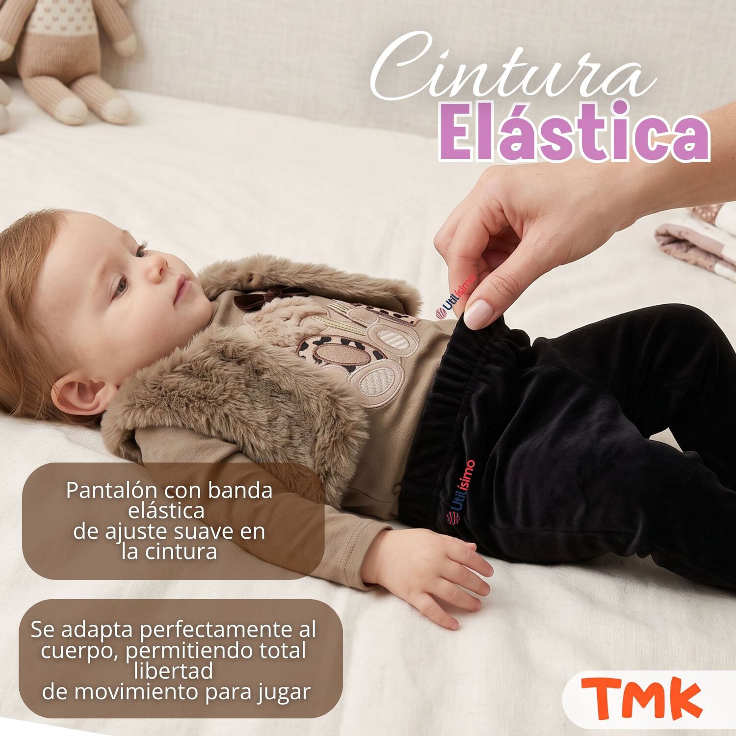 Conjunto Buzo Polera Chaleco 3 Piezas Beb&eacute; Ni&ntilde;a Tedmimak Beautiful Bear image number 6.0