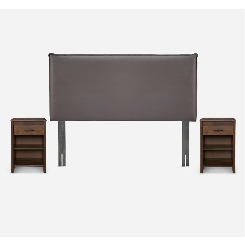 Cama Europea Rosen New Style 4 Plus / 2 Plazas / Base Normal  + Set Maderas Maurice Chocolate image number 2.0