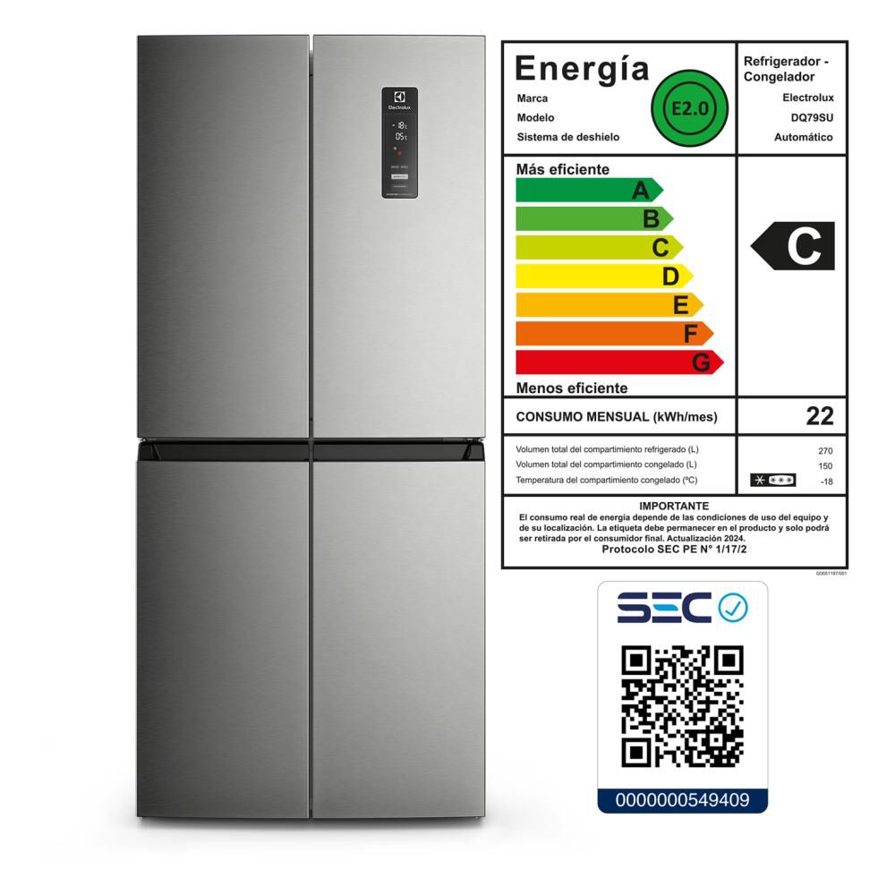 Refrigerador Multidoor Electrolux Dq79su / No Frost / 420 Litros / C image number 10.0