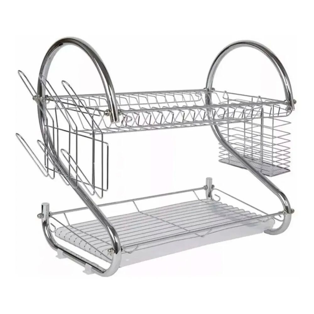 Estante Escurridor Organizador Platos 2 Niveles 40x26x38 Cm image number 0.0