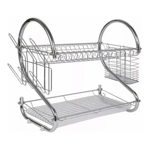 Estante Escurridor Organizador Platos 2 Niveles 40x26x38 Cm