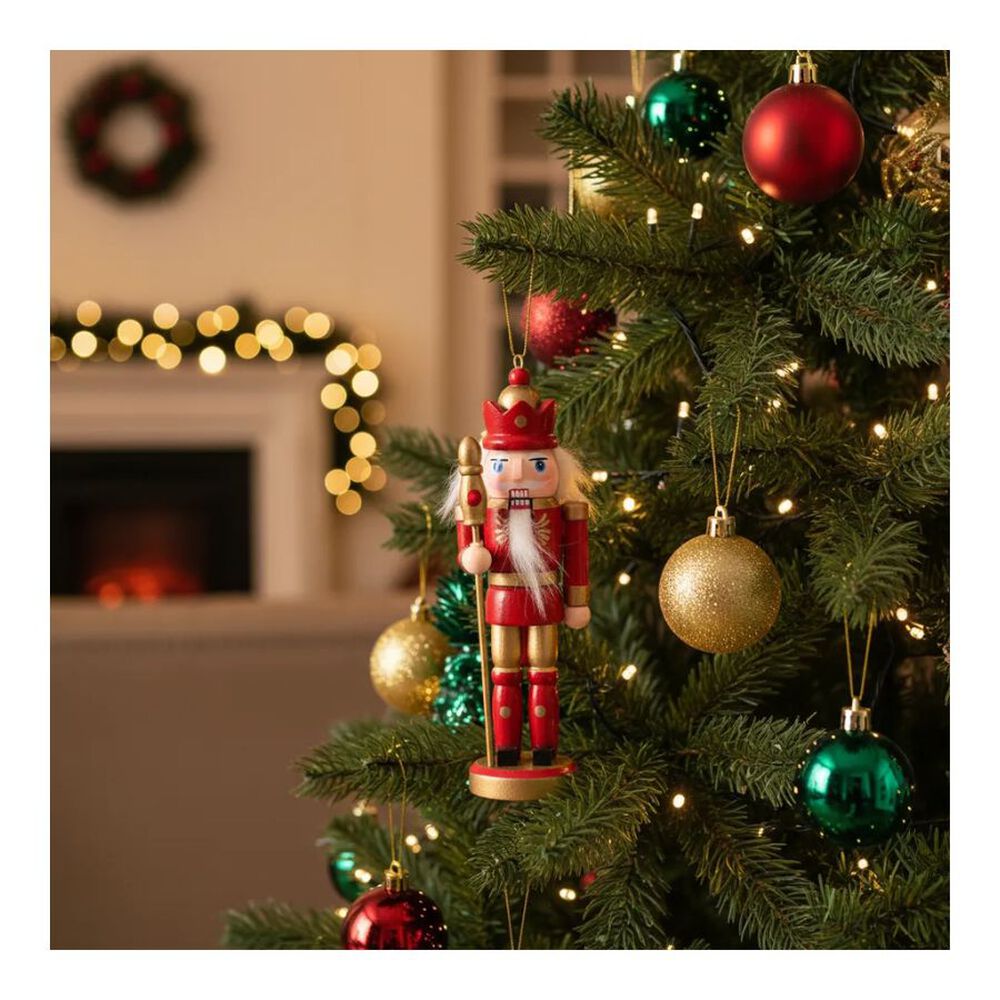 Set 3 Cascanueces Soldados De Madera Adorno De Navidad image number 2.0