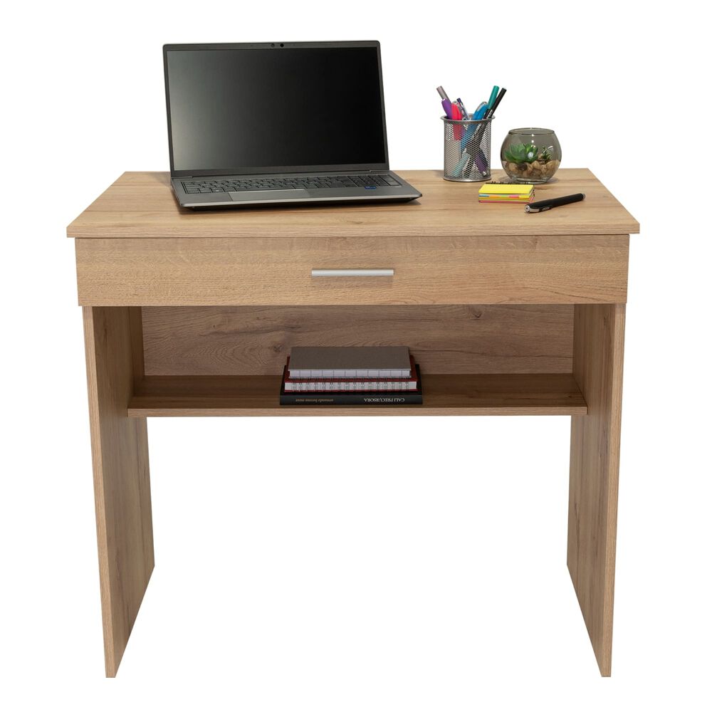 Escritorio 1 Cajon 80x73,6x49,8 Cm Caf&eacute; Claro image number 3.0