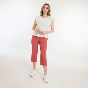 Polera Brodery Manga Corta Cuello Redondo Mujer Geeps