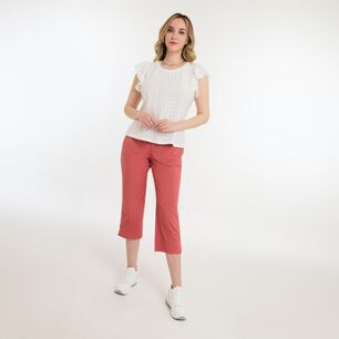 Polera Brodery Manga Corta Cuello Redondo Mujer Geeps