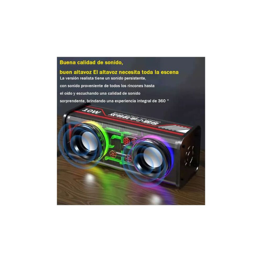 Altavoz Bluetooth Rgb Sk5 Port&aacute;til Recargable 10w image number 2.0