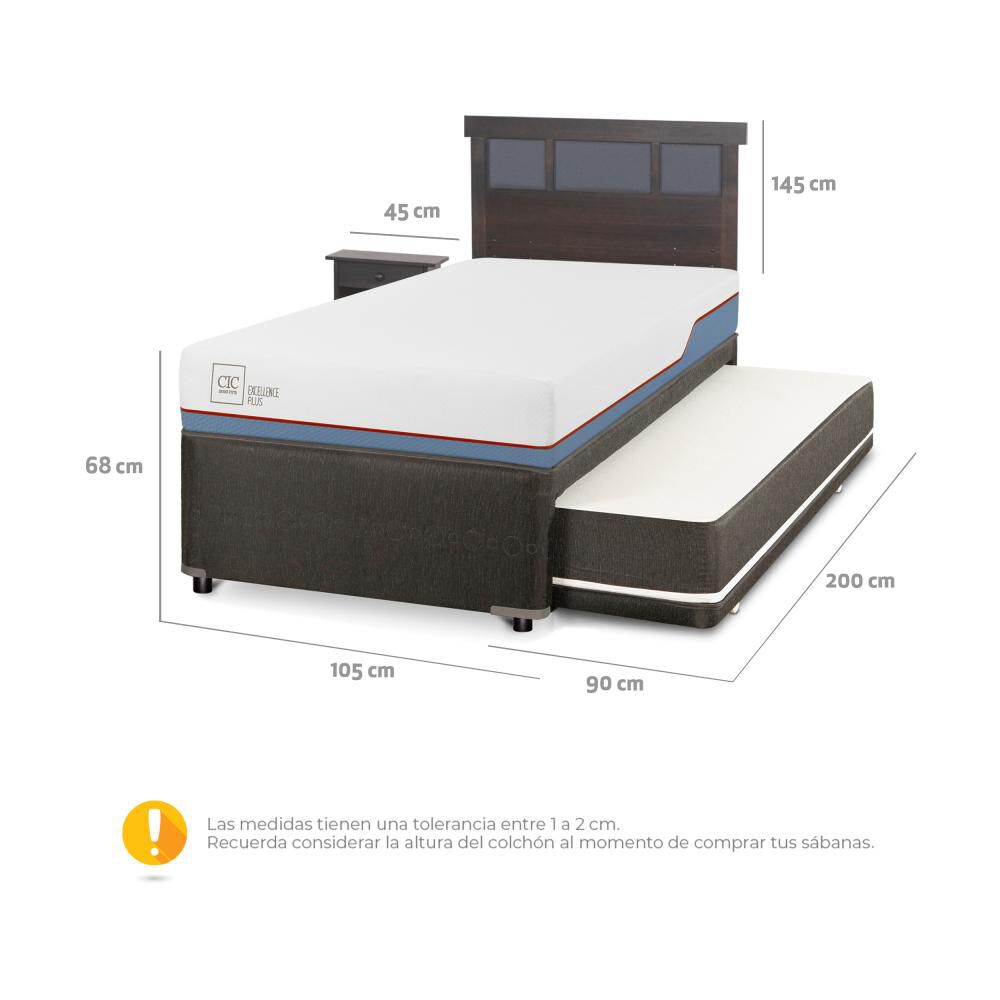 Cama Nido Cic Excellence Plus / 1.5 Plazas / Base Normal + Set De Maderas image number 2.0