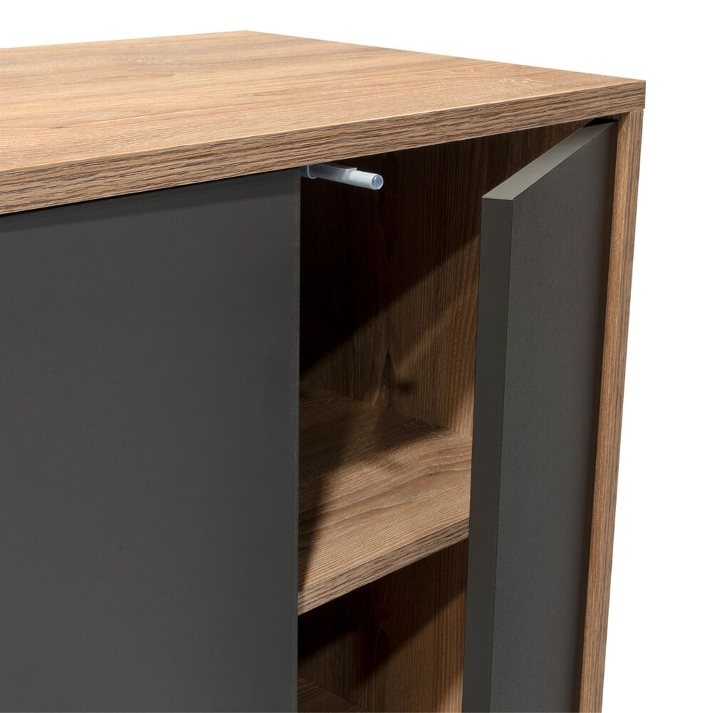 Arrimo Con 4 Puertas Y 4 Repisas Fm-001a - Caf&eacute; Claro Y Plomo image number 6.0