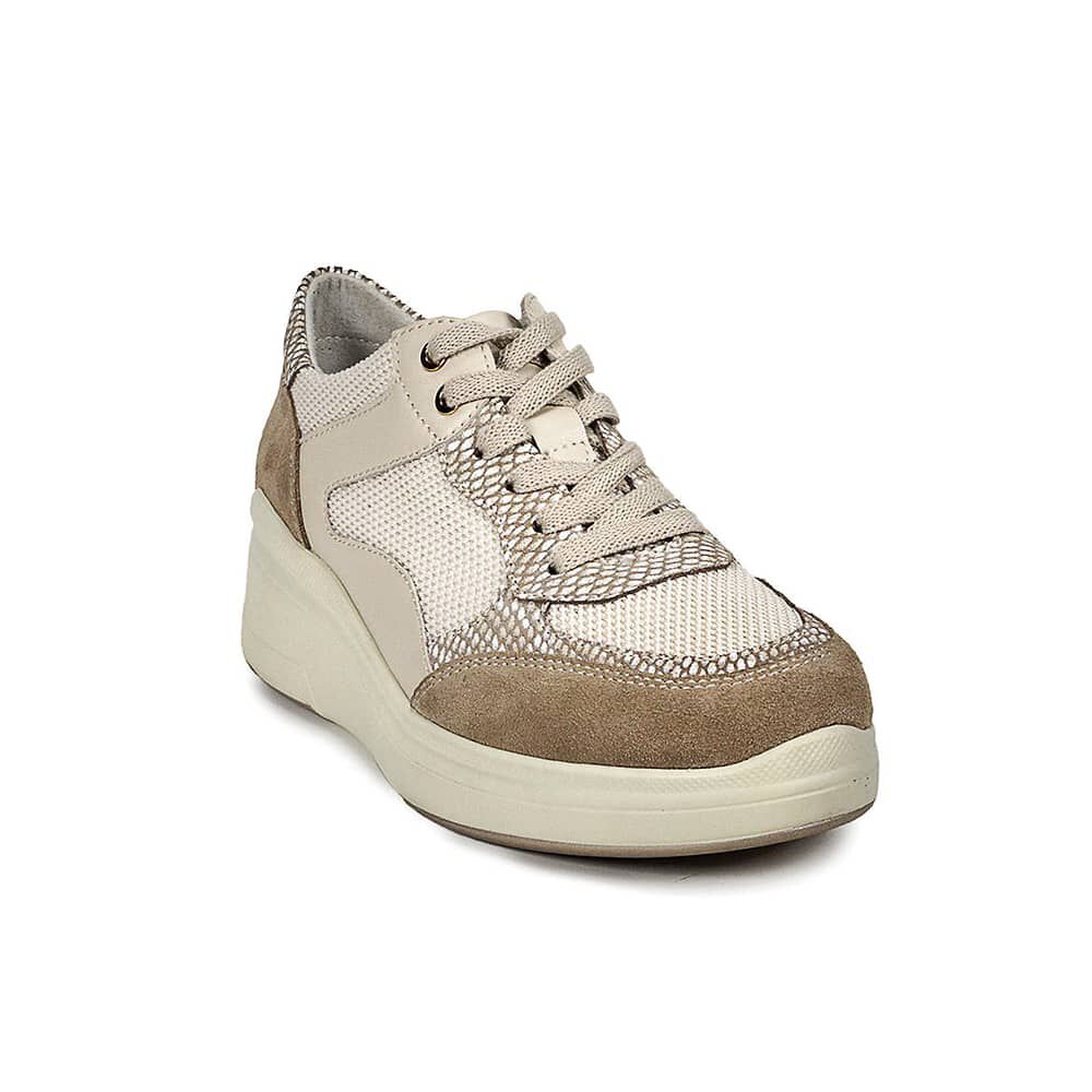 Zapatilla Cuero Danette Beige image number 2.0