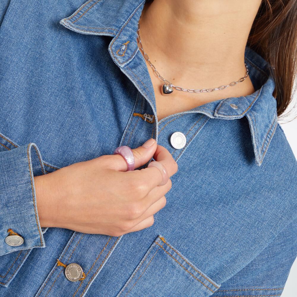 Chaqueta Sobrecamisa Oversize Cuello Cruzado Mujer Freedom image number 4.0