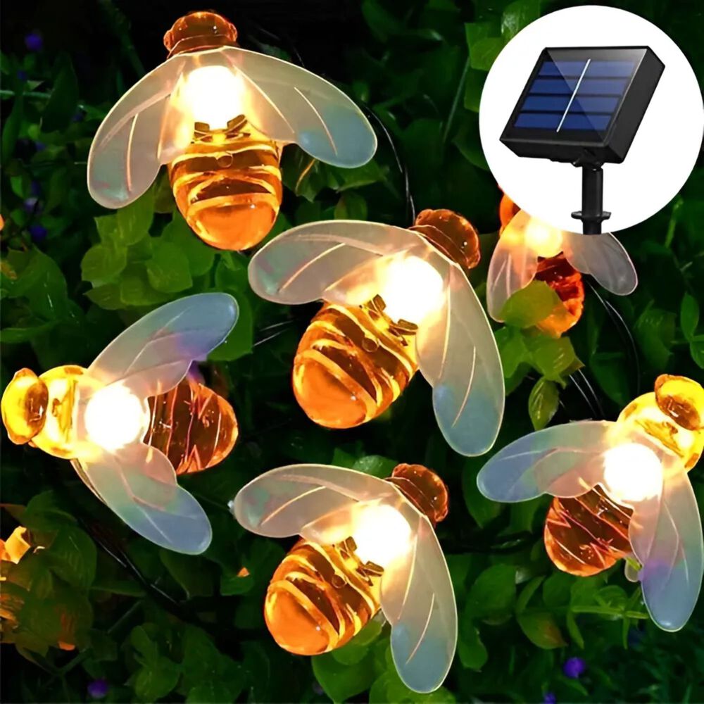 Guirnalda Solar Abejas Calida Led Decoracion Jardin 5 Metros image number 1.0