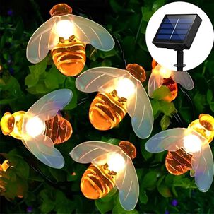 Guirnalda Solar Abejas Calida Led Decoracion Jardin 5 Metros