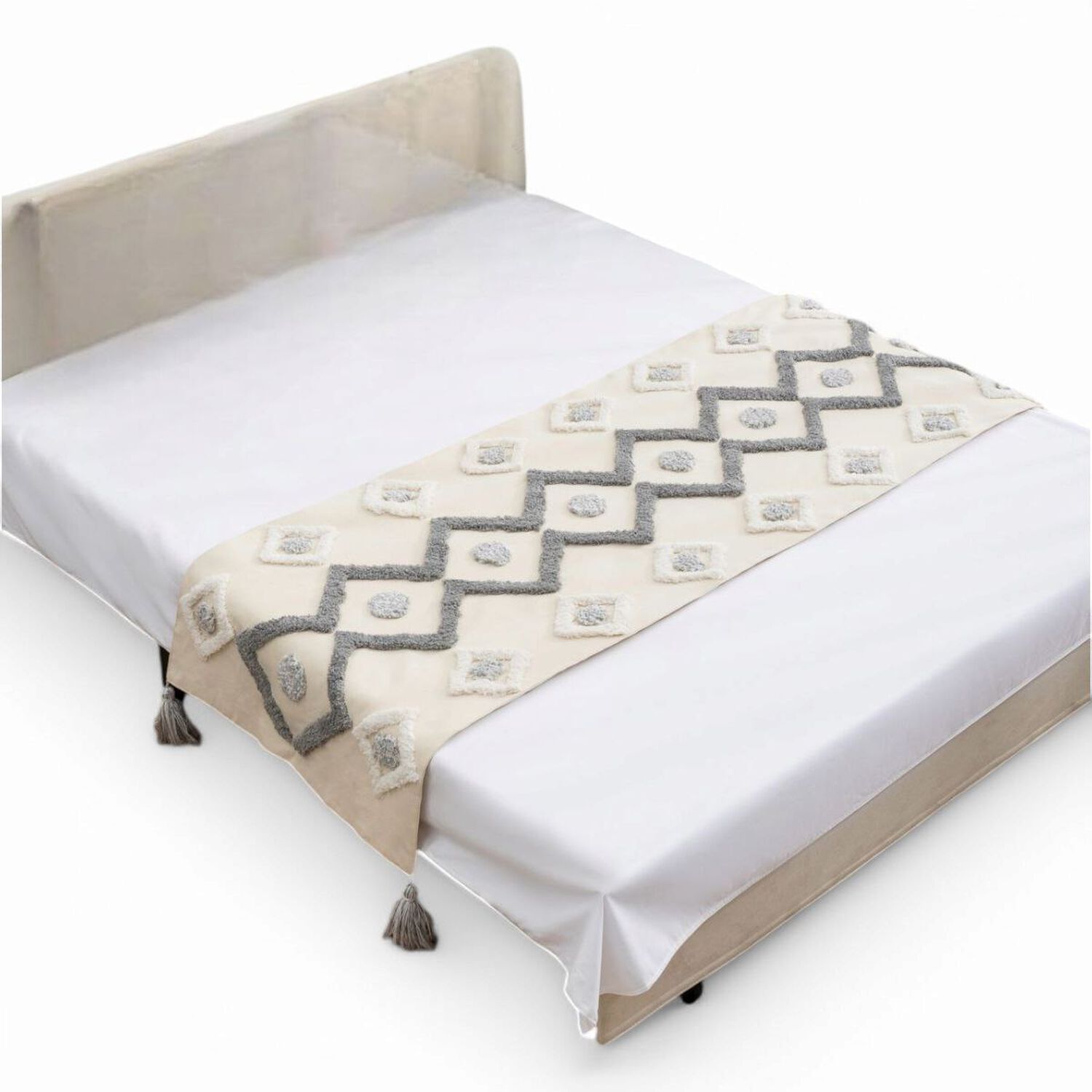 Piecera Boho Para King O Dos Plazas Pie De Cama Medida 210cm X 70cm Pb1-6 image number 0.0