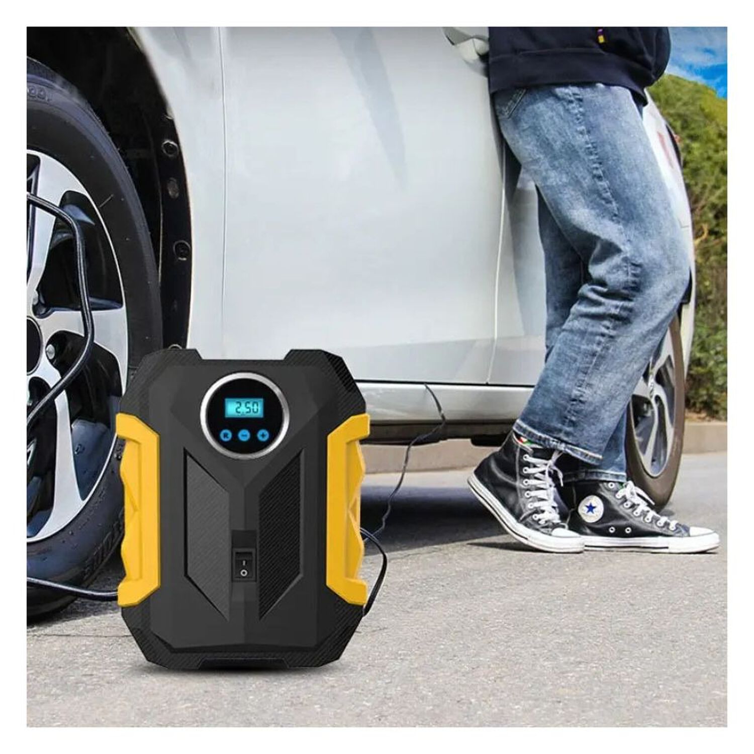 Compresor Aire Port&aacute;til Digital 12v Inflador Neum&aacute;ticos Auto image number 2.0