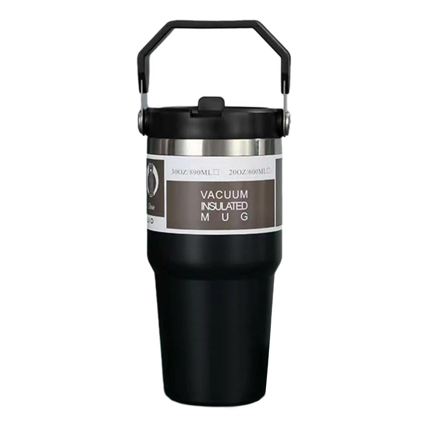 Mug Termo Inoxidable 600ml Negro Port&aacute;til Antifugas image number 0.0