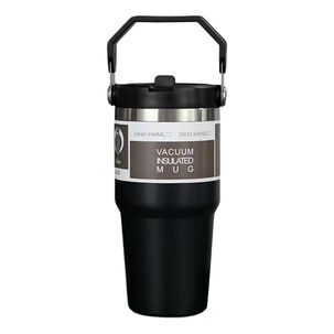 Mug Termo Inoxidable 600ml Negro Portátil Antifugas
