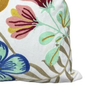Funda Bordada Para Cojin 45x45cm Cierre Oculto Algodon