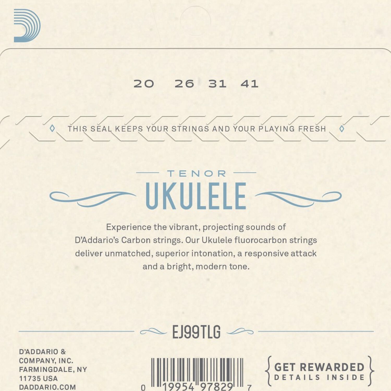 Set Cuerdas Ukelele Tenor Low G Ej99tlg Daddario image number 1.0