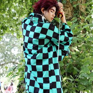 Cosplay Espada Kamado Tanjiro Fuego Kimetsu No Yaiba