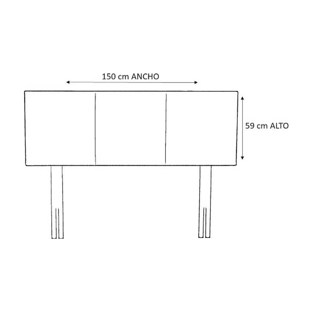Cama Europea 2 Plazas 190 Respaldo Everest image number 1.0