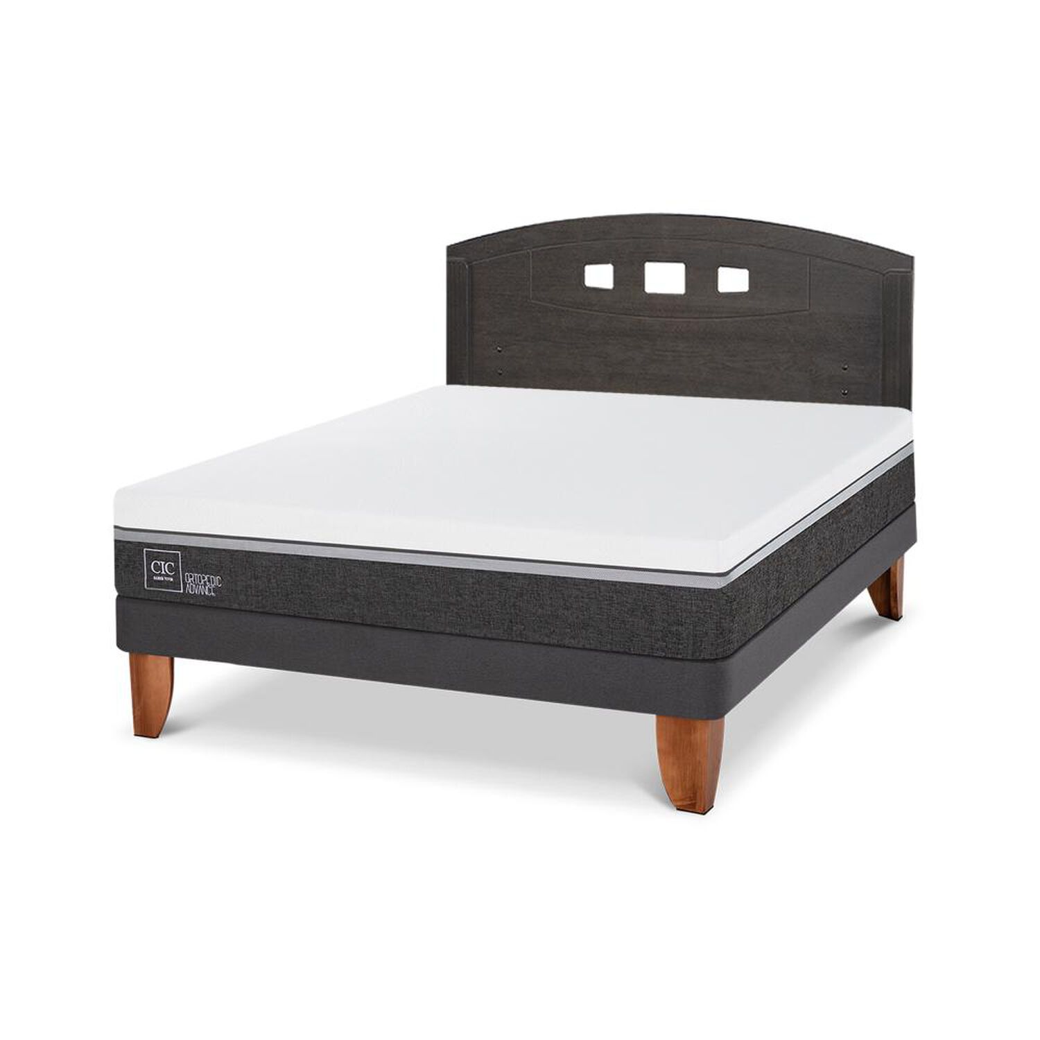 Cama Europea Cic Ortopedic Advance / 2 Plazas / Base Normal + Respaldo image number 1.0