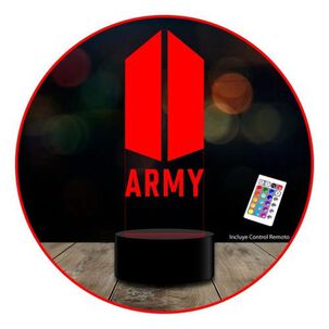 Lampara 3d Army Bts 16 Colores Intercam Control Remoto