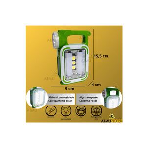 Lámpara Linterna Led Solar Recargable Luz Portatil