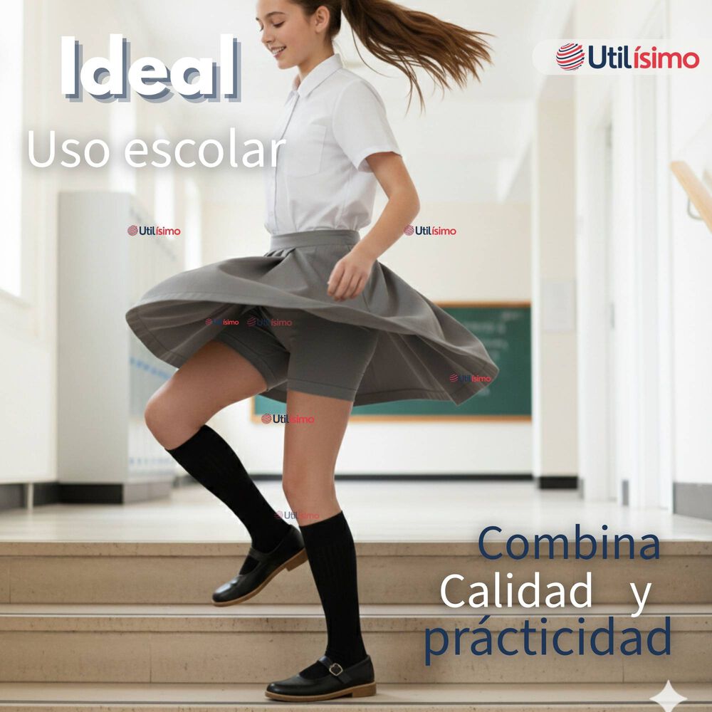 Pack 6 Calzas Cortas Escolar Pata Deportivas Ni&ntilde;a Color Gris image number 2.0