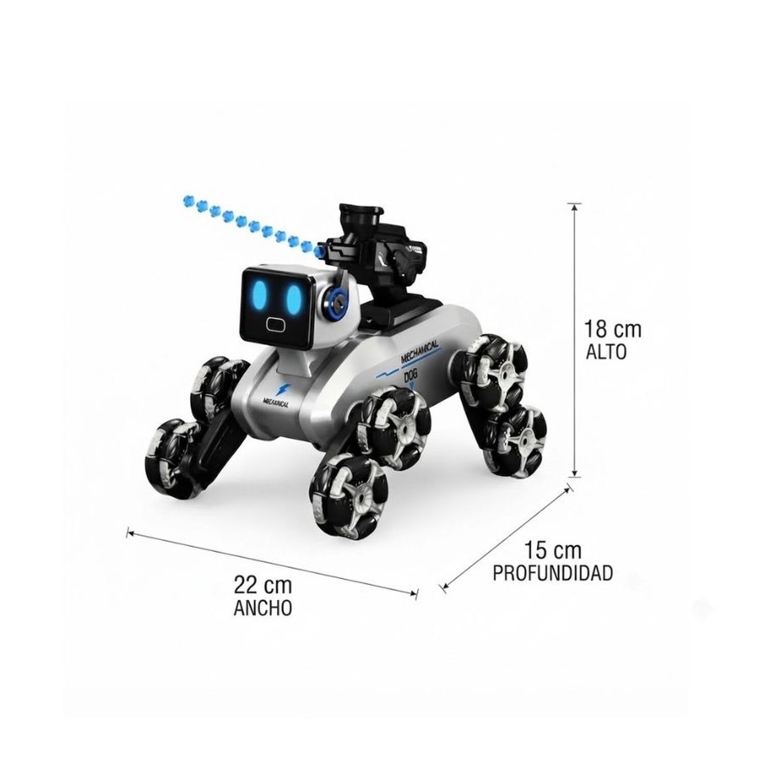 Perro Robot Control Remoto Luces Led C&aacute;mara Juguete Ni&ntilde;os image number 4.0