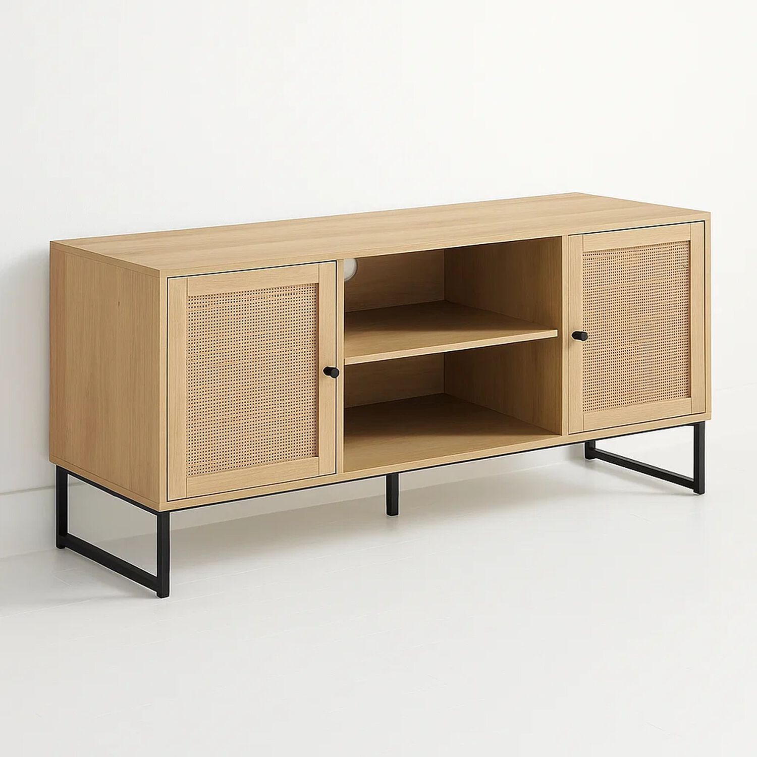 Rack De Tv O Buffet Rattan Rustico Dos Puertas image number 0.0