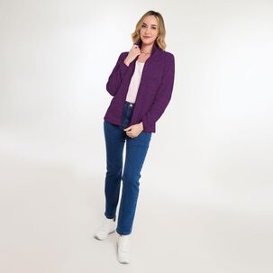 Polerón Básico Melange Cuello Redondo Mujer Geeps Polerón Básico Melange Cuello Redondo Mujer Geeps