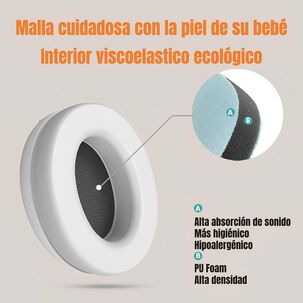 Orejeras Antiruido Auriculares 2 En 1 Rosada Lubabycas