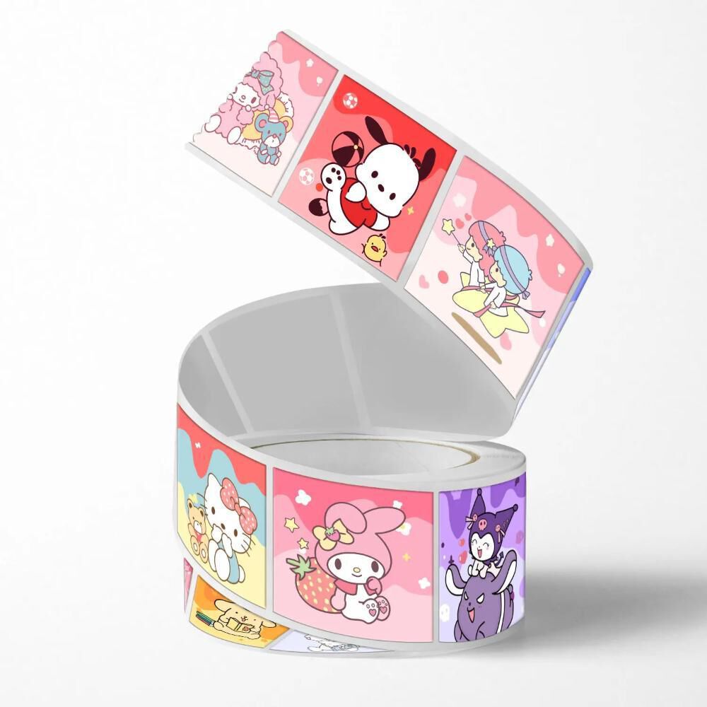 Rollo 500 U Sticker Kawaii Kuromi, Kitty, Melody Y Amigos image number 2.0