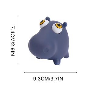 Juguete Para Morder Rinoceronte Ojos Saltones 6x8cm Para Mascotas