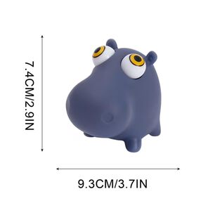 Juguete Para Morder Rinoceronte Ojos Saltones 6x8cm Para Mascotas