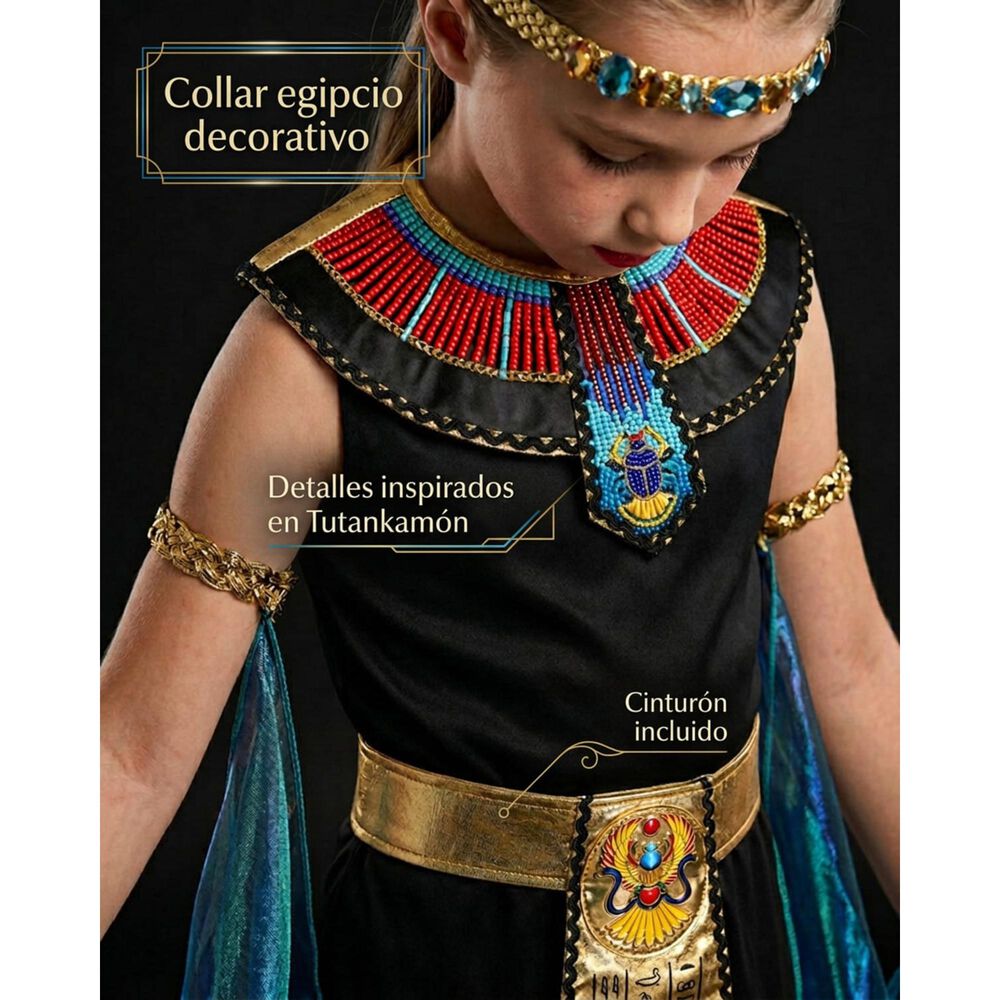 Disfraz Princesa Egipcia Realeza Infantil image number 7.0
