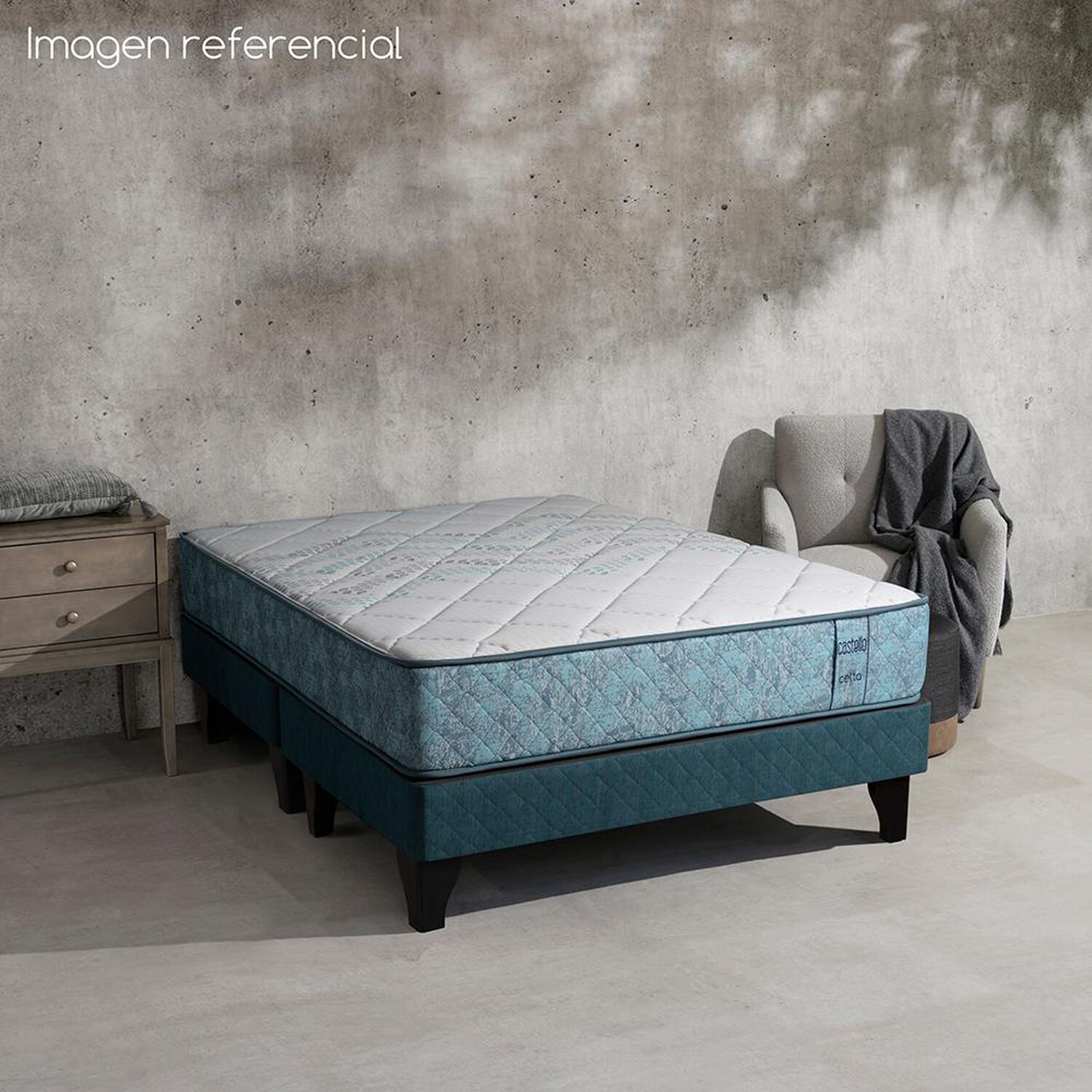 Cama Europea Celta Castello / 2 Plazas / Base Dividida image number 3.0
