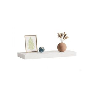 Repisa Flotante Minimalista Madera Blanca Organizador 60cm