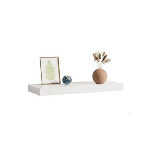 Repisa Flotante Minimalista Madera Blanca Organizador 60cm