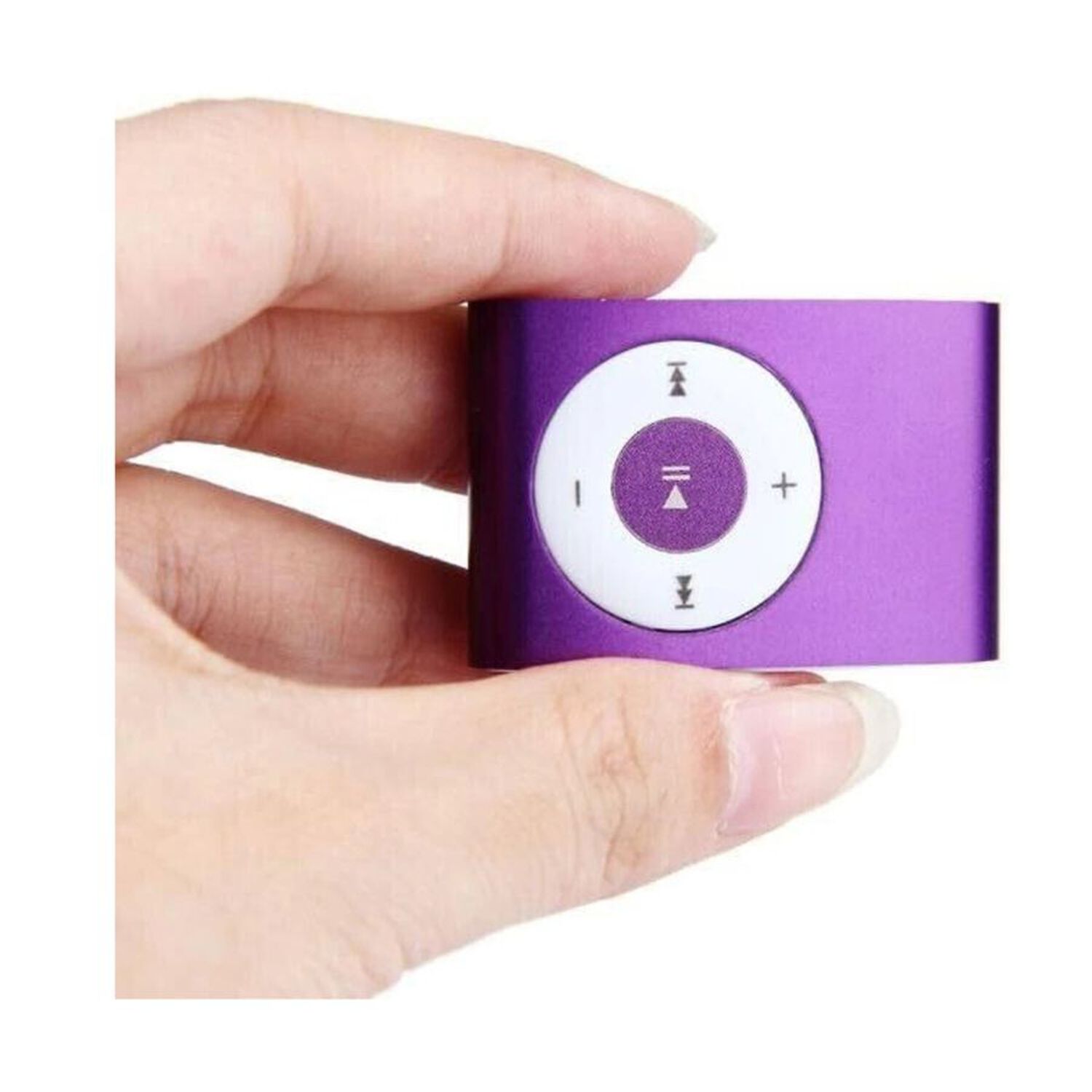 Mini Reproductor Mp3 Clip Estilo Shuffle Sin Pantalla Morado image number 3.0