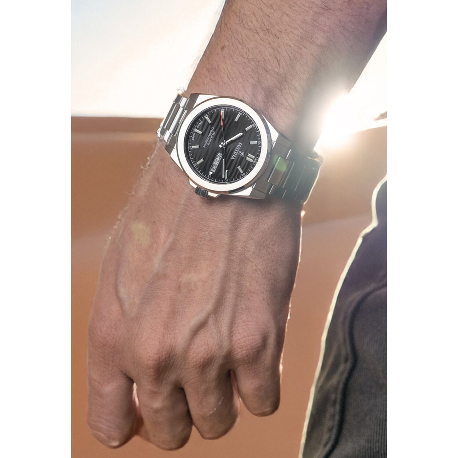 Reloj F20073/5 Festina Swiss Negro Hombre Acero Clasico image number 2.0