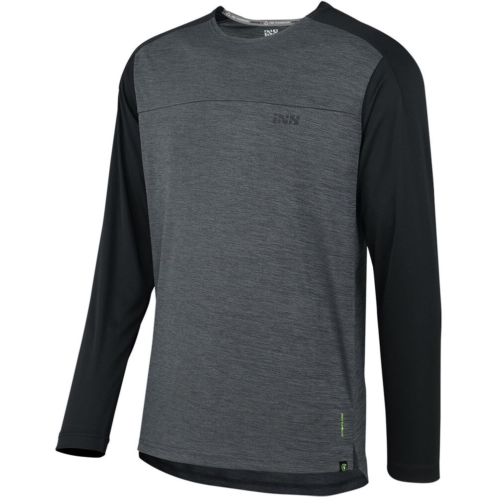 Jersey Ixs Manga Larga Infantil Jr Flow X Grafito Negro Km image number 0.0