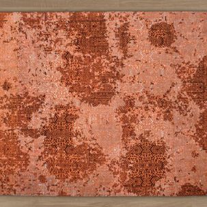 Alfombra Jacquard Naranja Rectangular Mediana