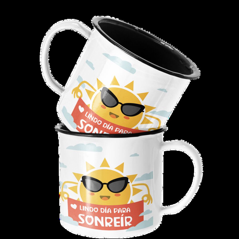 Taza Enlozada Lechera Lindo Día Para Sonreir Motivacional image number 0.0