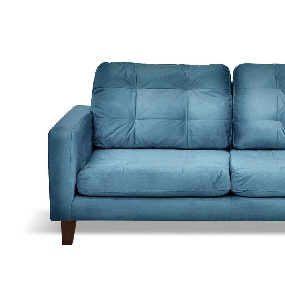 Sofa Napoles 3 Cuerpos Tela Velvet Azul Petroleo image number 2.0
