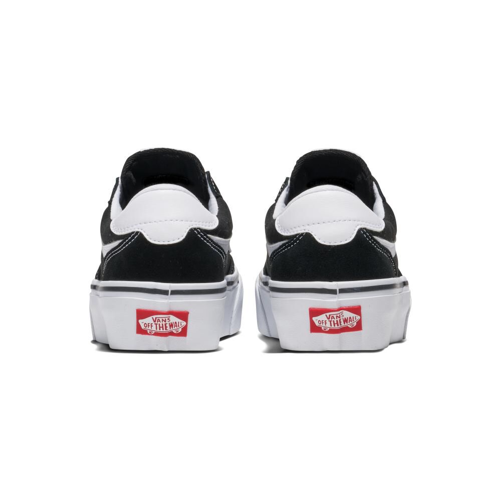 Zapatilla Urbana Mujer Vans Brooklyn Ls Negro/blanco image number 3.0