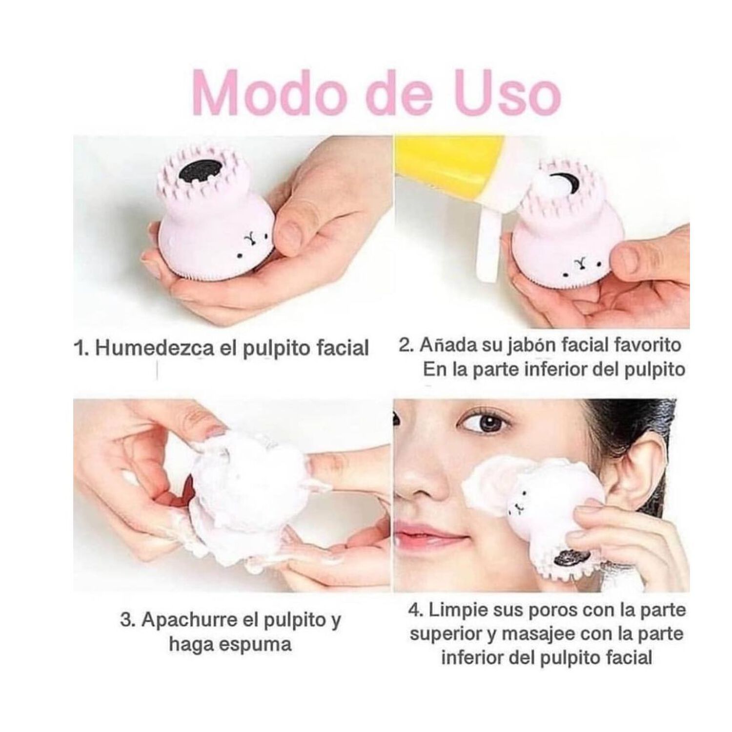 Esponja Pulpito Cepillo Absorbente Limpiador Facial image number 1.0